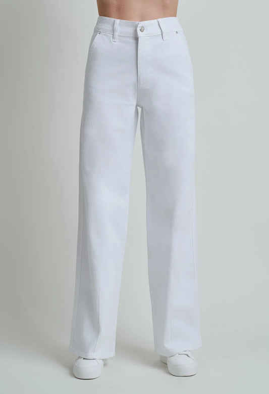 Λευκό Τζιν Παντελόνι Wide Leg Desiree – Ψηλόμεσο Γυναικείο Τζιν