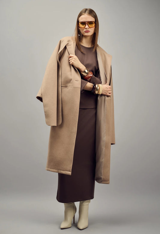 ΜΑΚΡΥ OVERSIZED ΠΑΛΤΟ ΜΕ ΚΑΣΚΟΛ