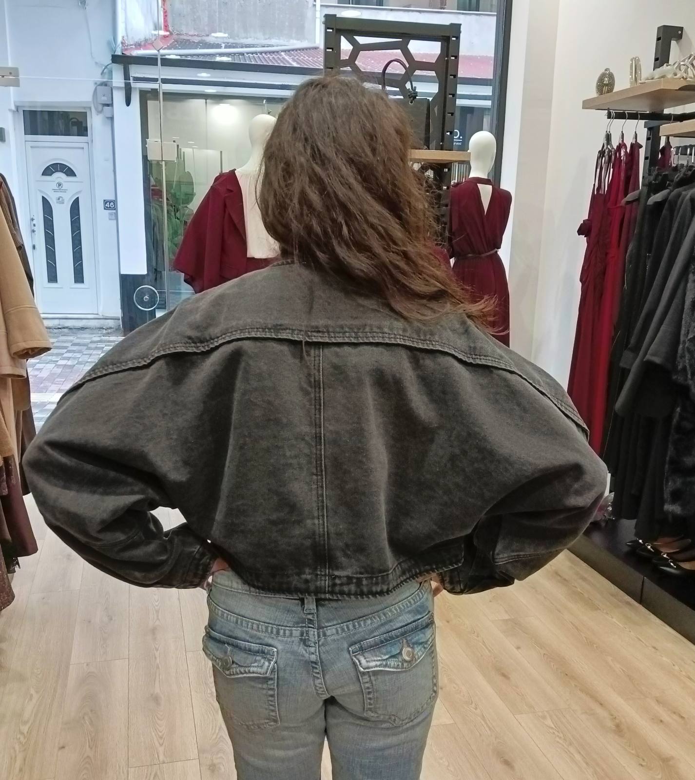 Μπουφάν Denim μαύρο