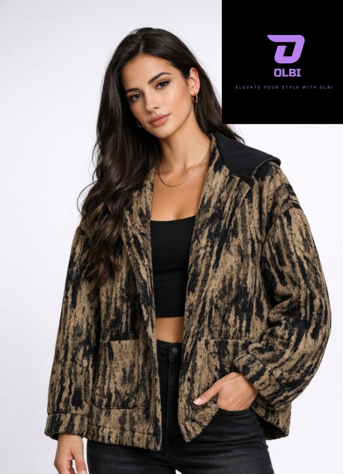 Παλτοζακέτα animal print