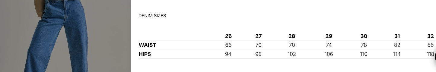 Λευκό Τζιν Παντελόνι Wide Leg Desiree – Ψηλόμεσο Γυναικείο Τζιν