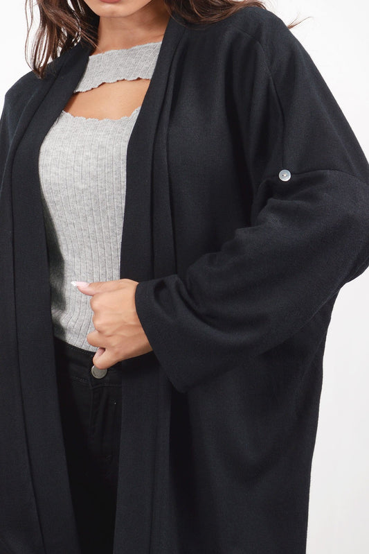 Πλεκτή Ζακέτα Μαύρη