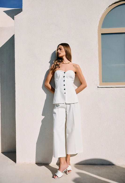 Strapless γιλέκο με κουμπιά