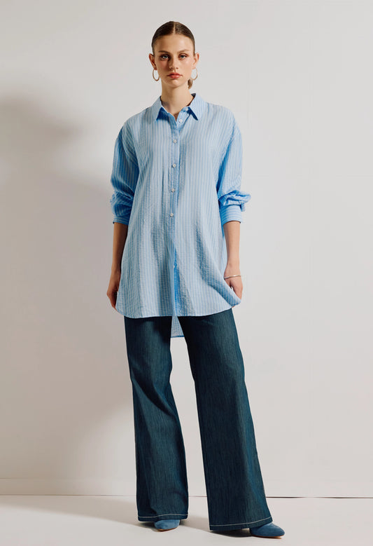 Ριγέ πουκάμισο oversize
