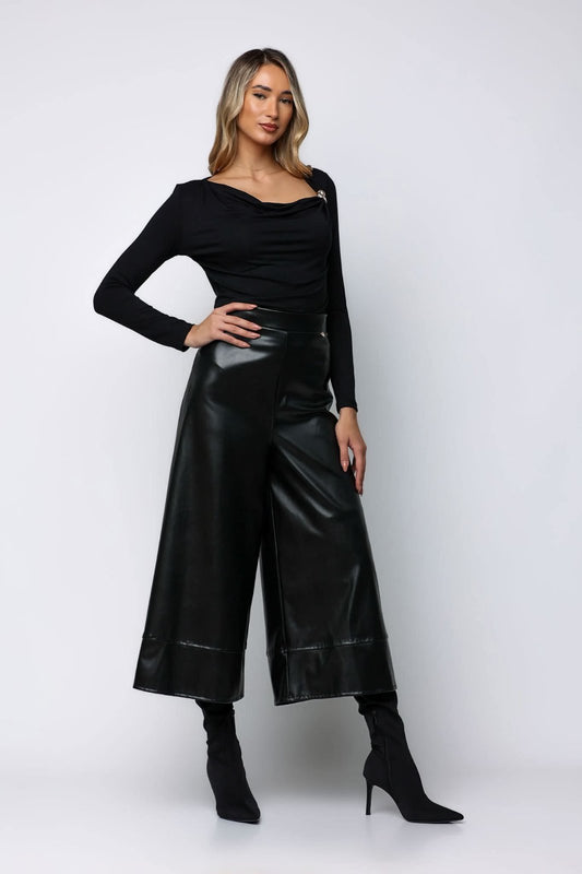 Ζιπ κιλότ eco leather