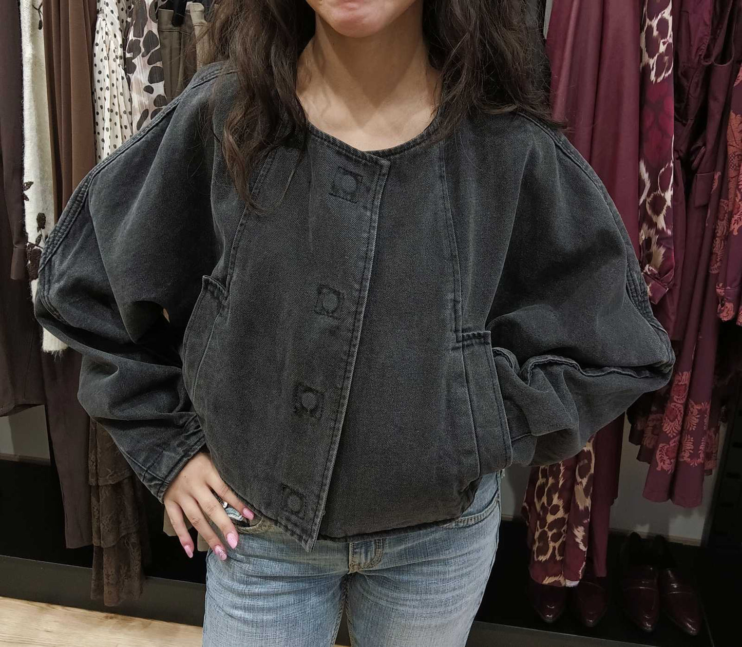 Μπουφάν Denim μαύρο