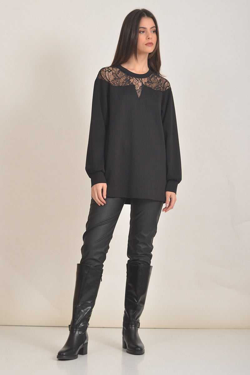 Μπλούζα με δαντέλα