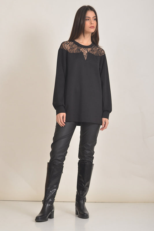 Μπλούζα με δαντέλα