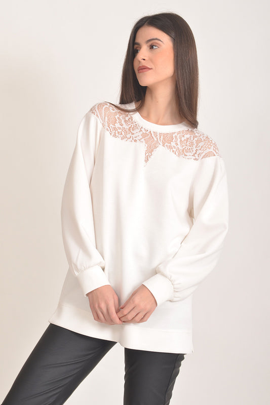 Μπλούζα με δαντέλα