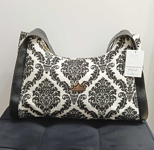 Τσάντα SHOPPER DAMASK GOLD BLACK