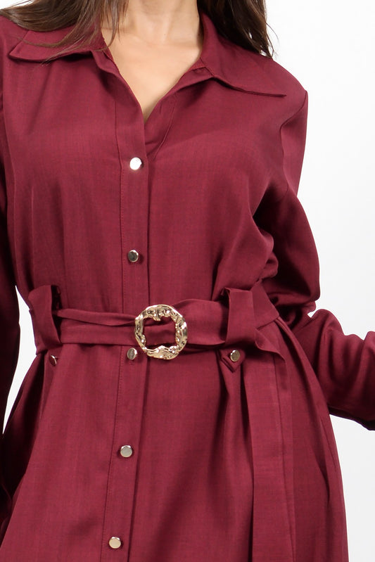 Φόρεμα Σεμιζιέ Μπορντό