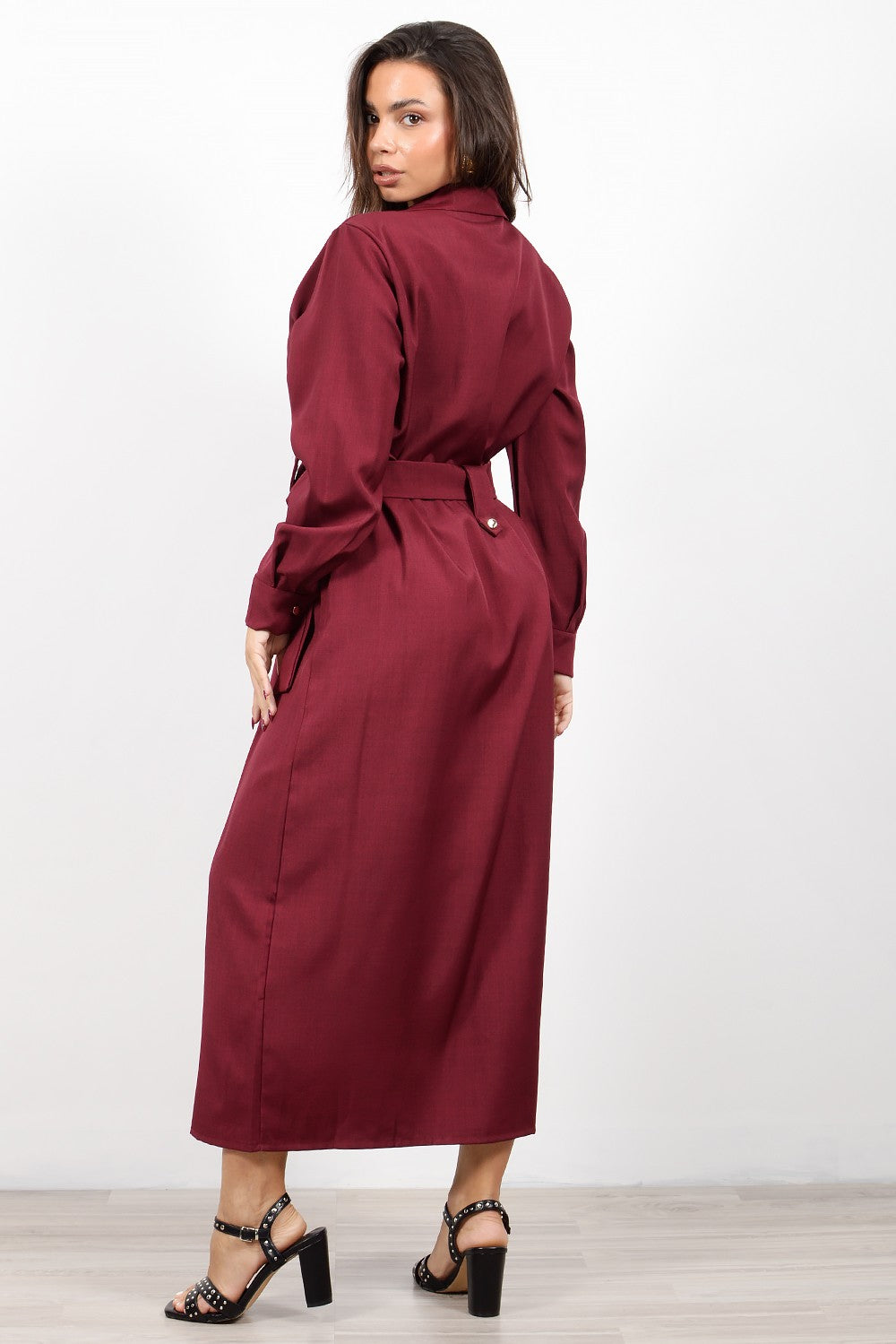 Φόρεμα Σεμιζιέ Μπορντό