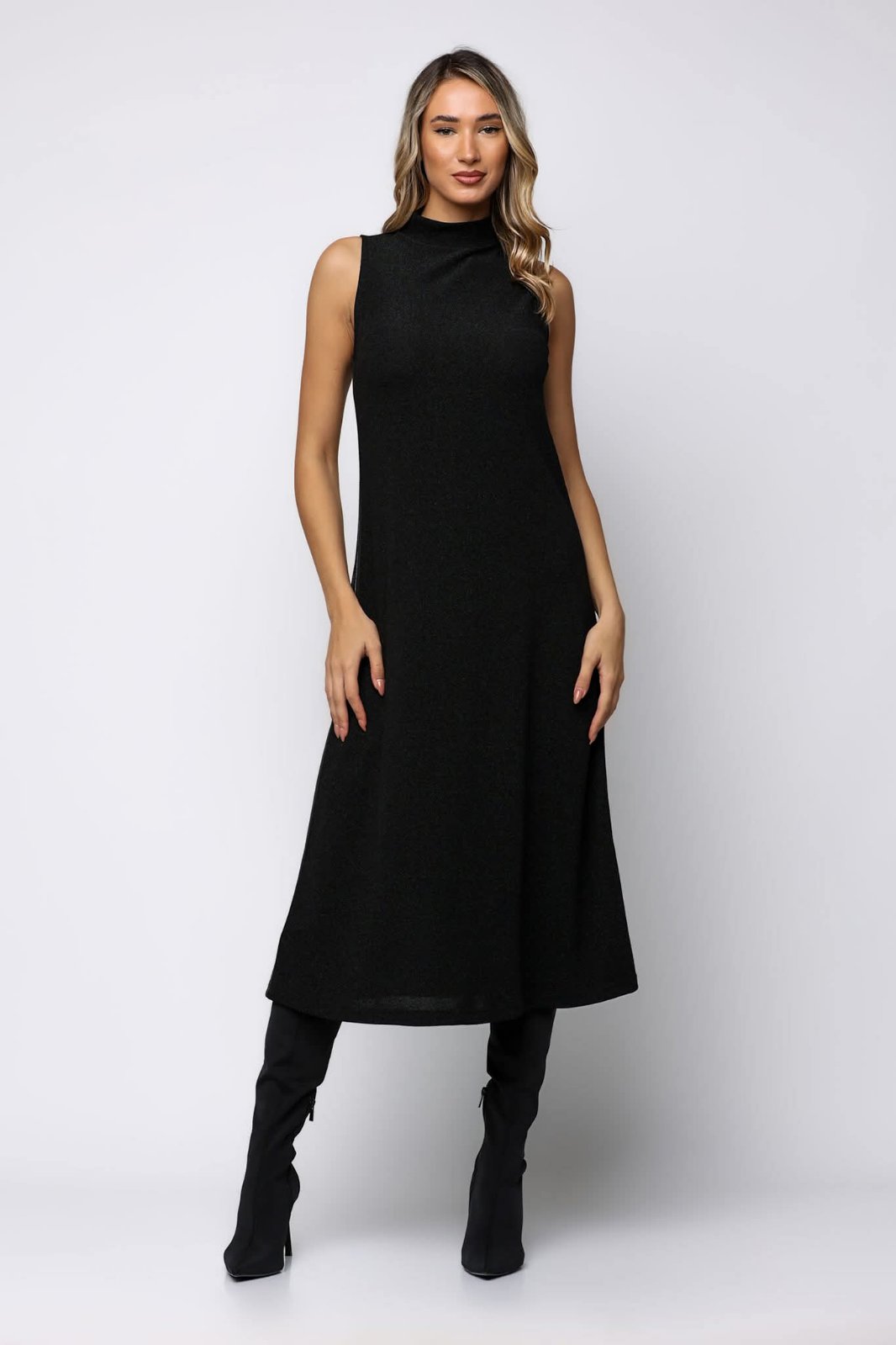 Φόρεμα lurex με τρέσα