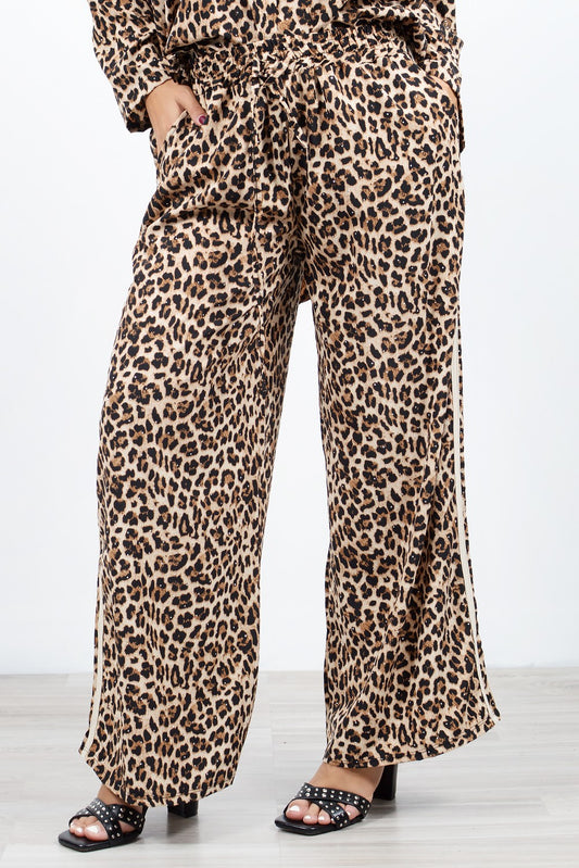 Παντελόνα Animal Print με Στρας
