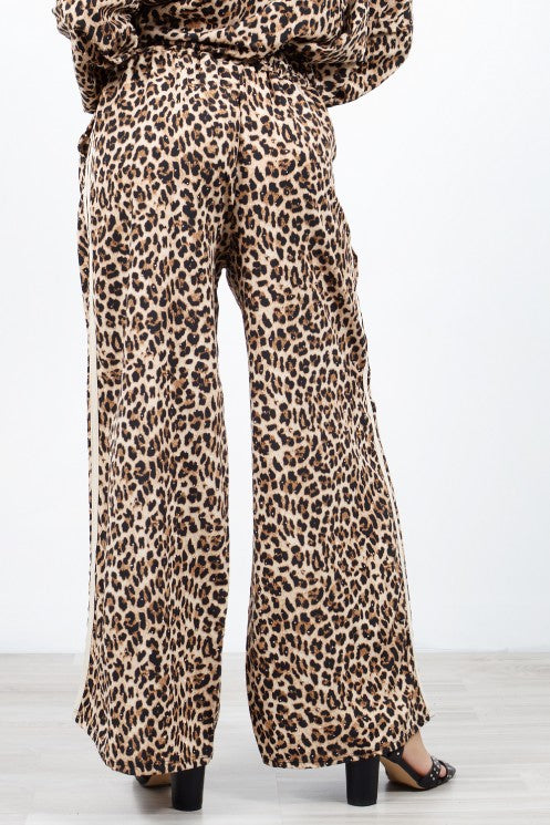 Παντελόνα Animal Print με Στρας