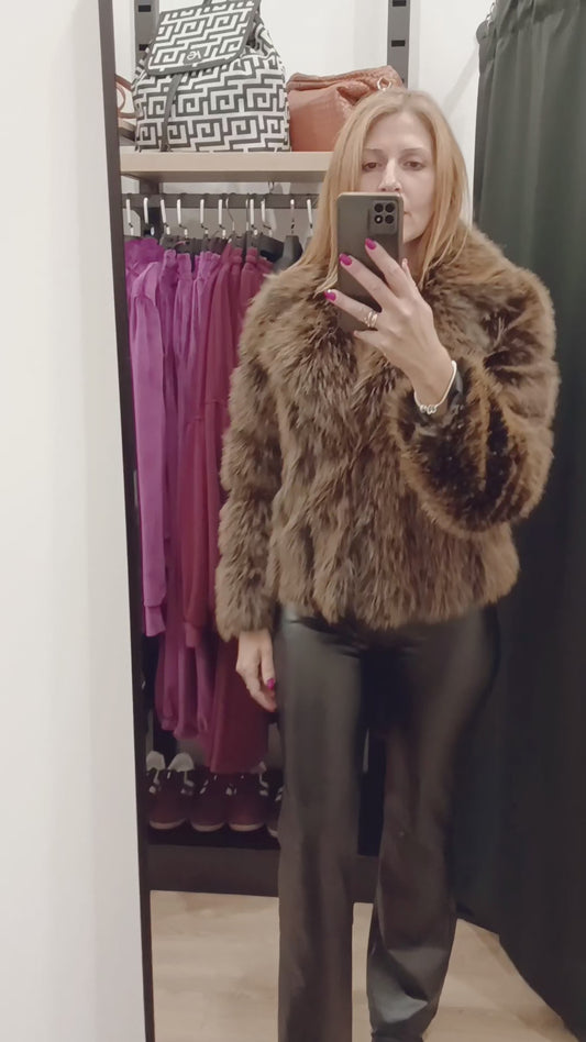 Γούνα Faux Fur - Κοντή Καφέ